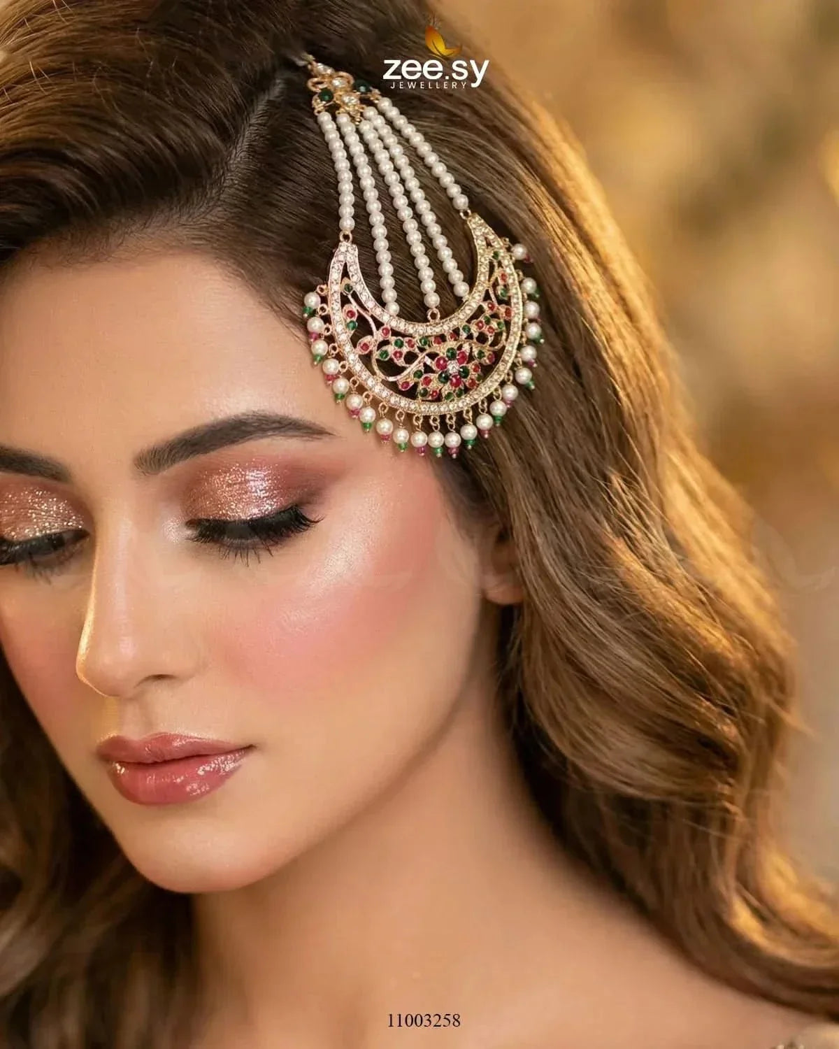 Inshara Pearl Drop Chand Jhumar
