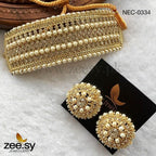 Elegant Beaded Pearl Choker Set