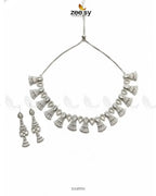Baguette Fringe Tassel Necklace Set