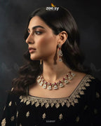 Baguette Fringe Tassel Necklace Set