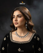 Baguette Fringe Tassel Necklace Set