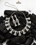 Baguette Fringe Tassel Necklace Set