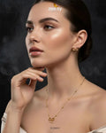 Delicate Ribbon Bow Pendant Set
