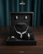 Finchia Disc Pave Pendant Set