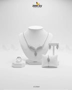 Finchia Disc Pave Pendant Set