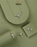 Nivia Crystal Blossom Pendant Set