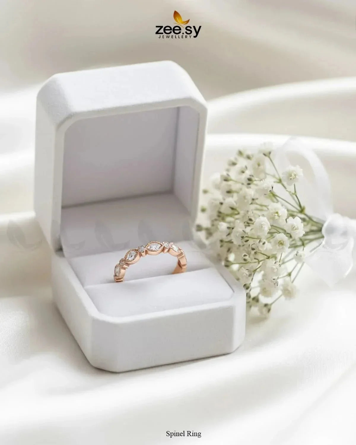 Spinel Oval Crystal Ring