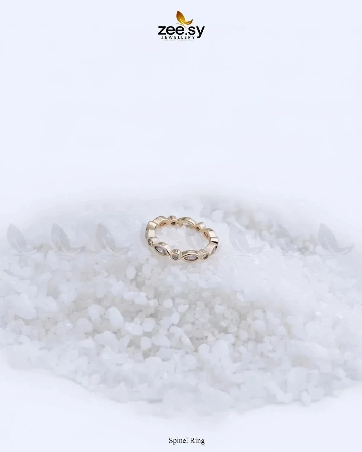 Spinel Oval Crystal Ring