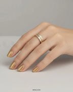 Vlora Pave Wheat Stackable Ring