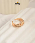 Braided Zircon Dual-Band Ring