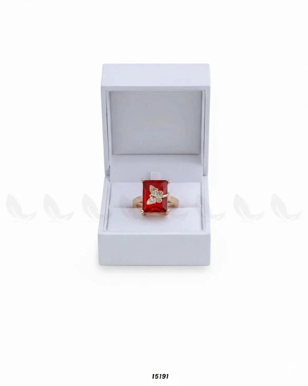 Butterfly Square Crystal  Ring