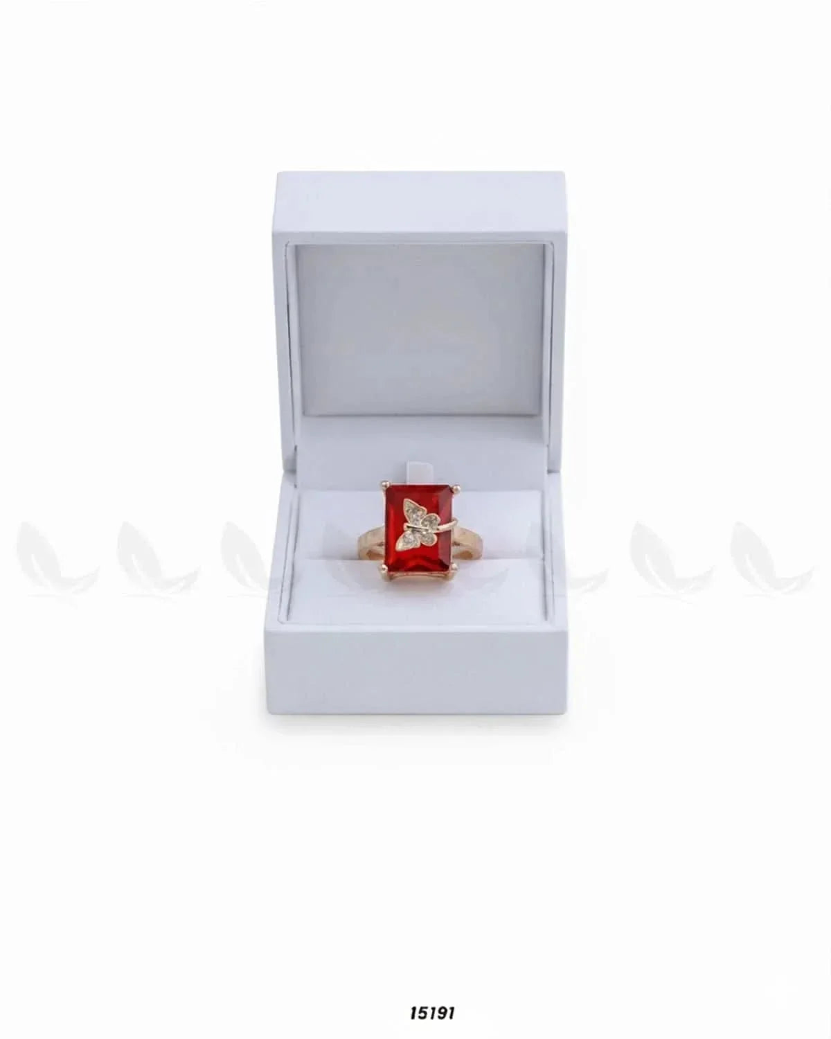 Butterfly Square Crystal  Ring