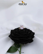 Butterfly Square Crystal  Ring