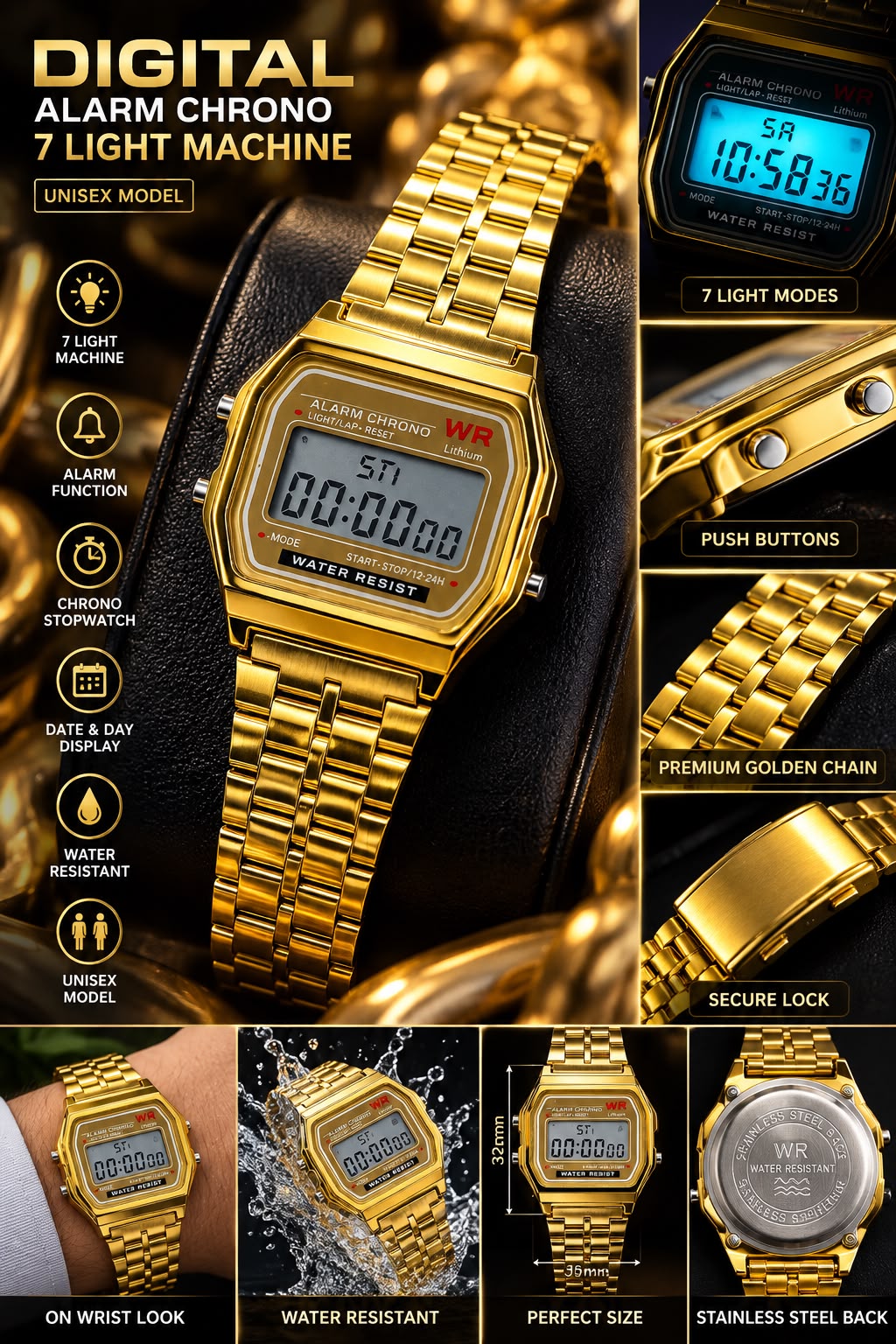 NEW DIGITAL MEN-WOMEN WATCHES