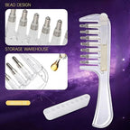 Transparent Hair Oil Applicator Comb | Refillable Scalp Massage Comb with Built-In Oil Reservoir