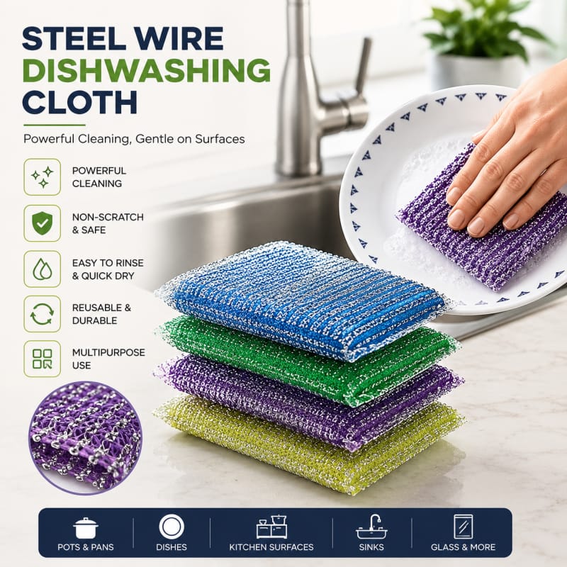 COLOURFUL DISHWASHING SPONGE PACK OF 4