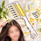 Transparent Hair Oil Applicator Comb | Refillable Scalp Massage Comb with Built-In Oil Reservoir
