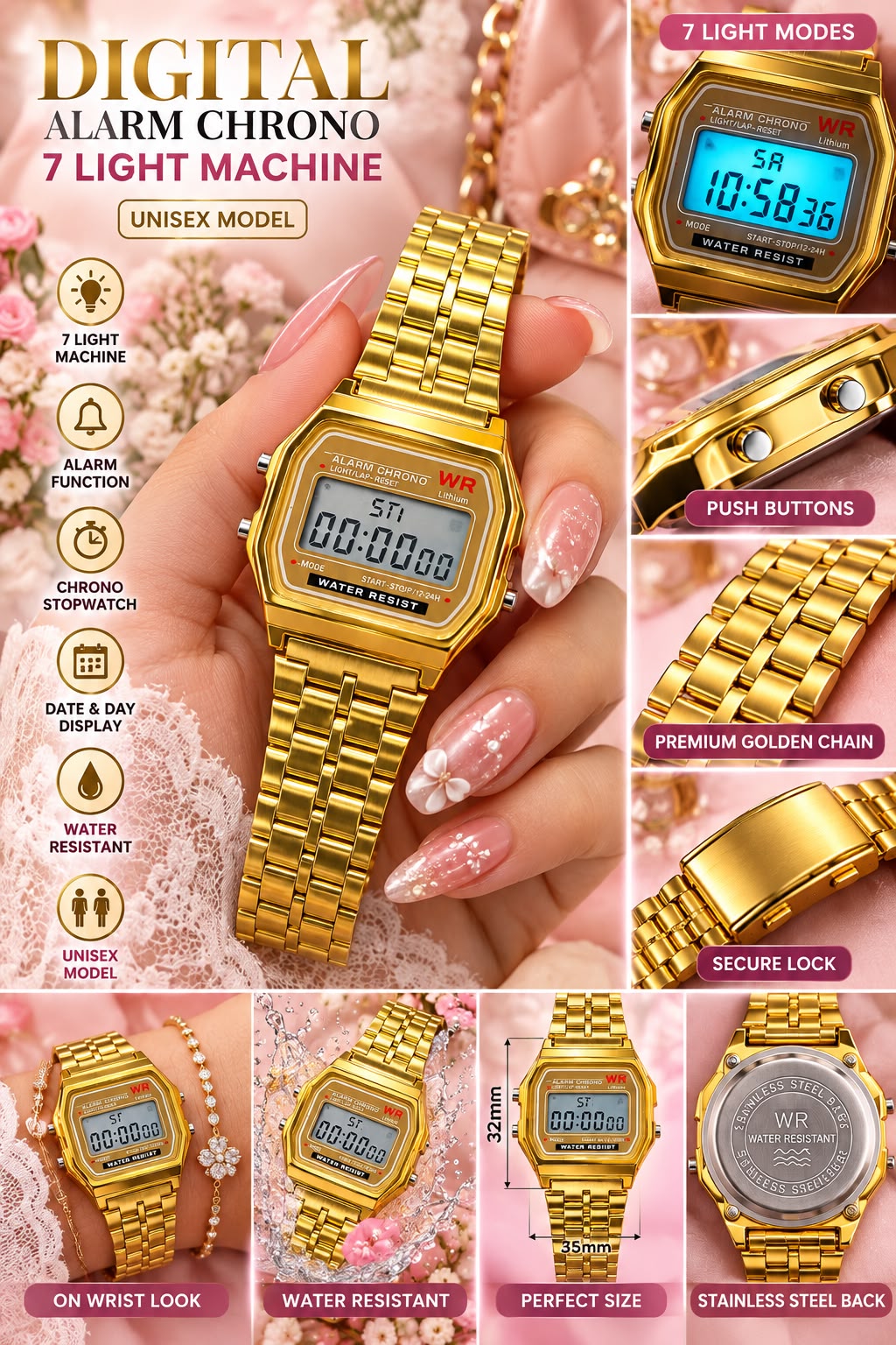 NEW DIGITAL MEN-WOMEN WATCHES